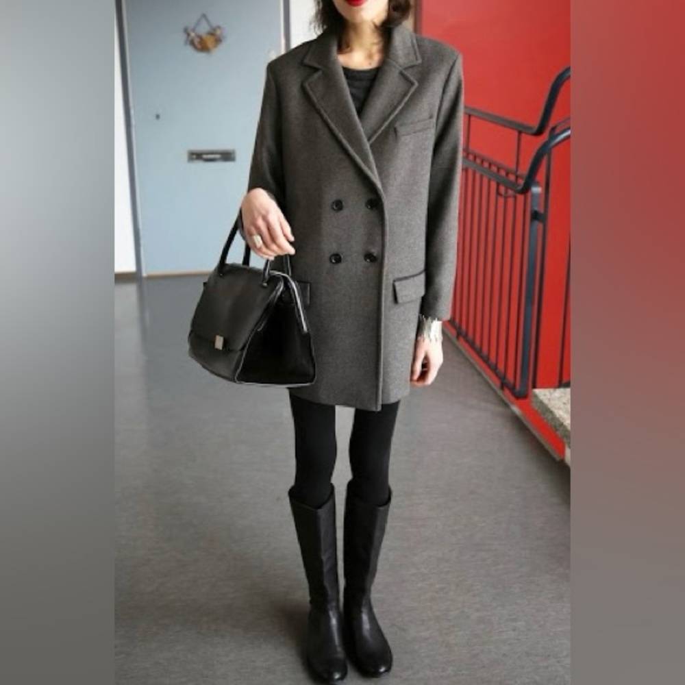 Isabel marant pour h&m double breasted wool coat - Picture 2 of 7